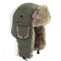 Homme hiver trappeur aviateur trooper oreillette chaud russe imperméable Ski chapeau Bomber casquette russe chaud oreille protecteurs chapeaux 6