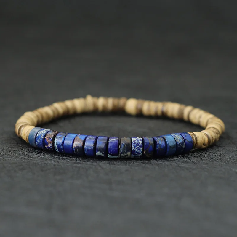 Natural Wood Beaded Meditation Yoga Bracelet