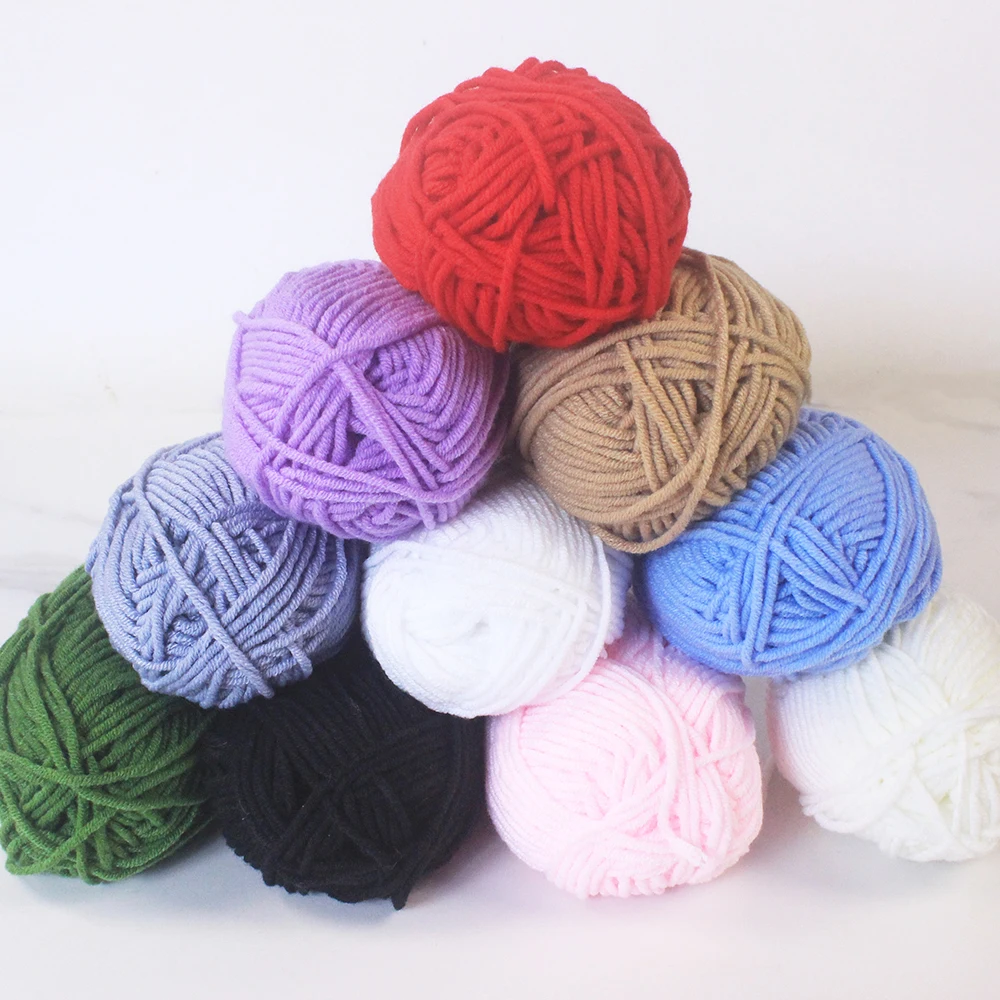 5-Ply Soft Milk Cotton Knitting Yarn Needlework Dyed Lanas For Crochet Craft Sweater Hat Dolls DIY Crocheting 2