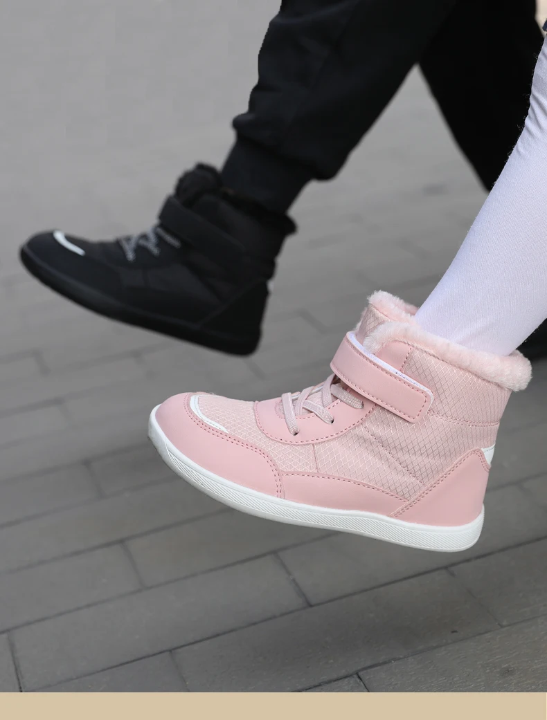 2024 Winter Children Plush Waterproof Fabric Non-Slip Boys Girls Shoes Rubber Sole Snow Fashion Warm Outdoor Boots_voghion.com