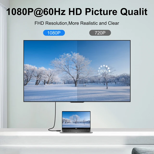 Câble HDMI vers VGA professionnel mâle vers mâle 1.8m 1080P, adaptateur AV,  convertisseur vidéo plaqué or 24K pour sortie d'affichage PC TV - AliExpress