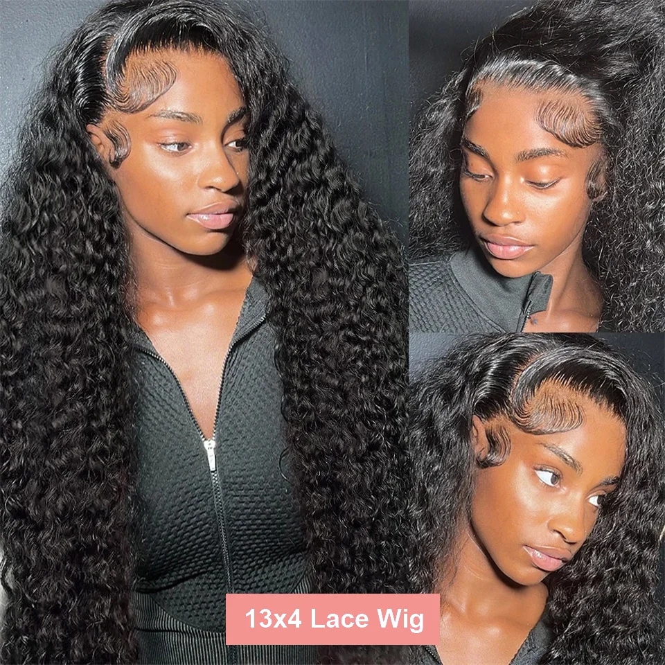 250 Density 30 40 Inch Deep Wave 13x6 HD Lace Front Human Hair Wig For Women Loose Water Curly 13x4 Lace Frontal Wig Human Hair