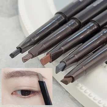 더블 헤드 눈썹 브러쉬, 자연스럽고 부드러운 삼각형 눈썹 연필, 방수 오래 지속되는 블랙 다크 브라운 눈썹 마스크, 무료 배송