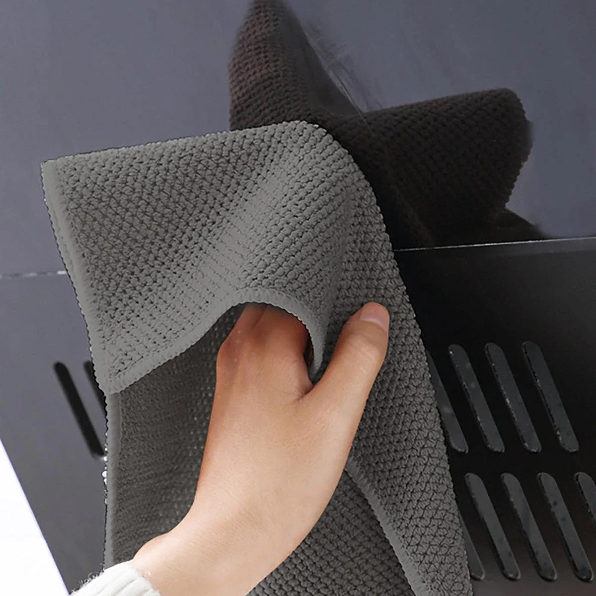 2pcs-Solid Color Scrubbing Pad Square Cloth