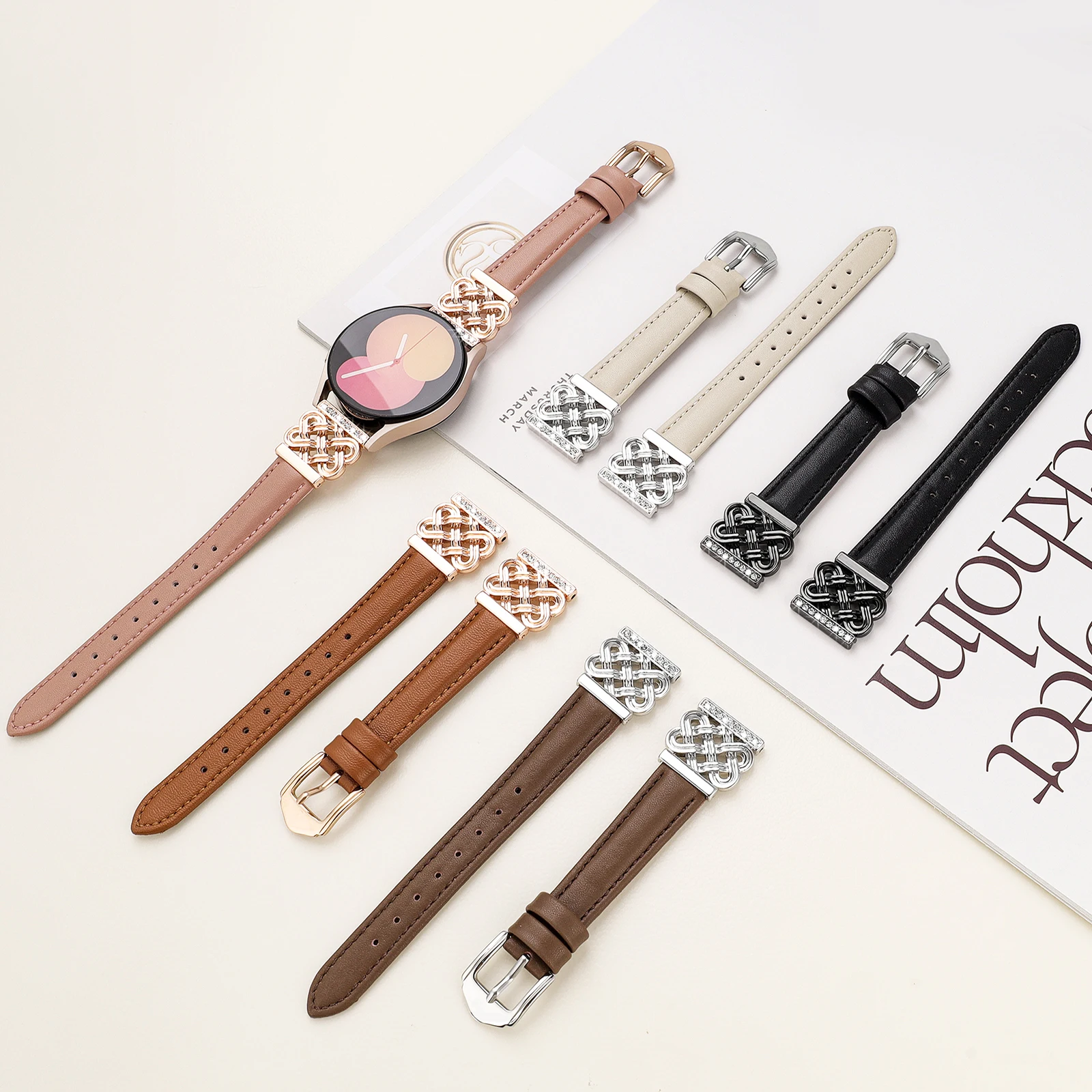 Elegant Women's Leather Watch Strap - Premium 20mm Design