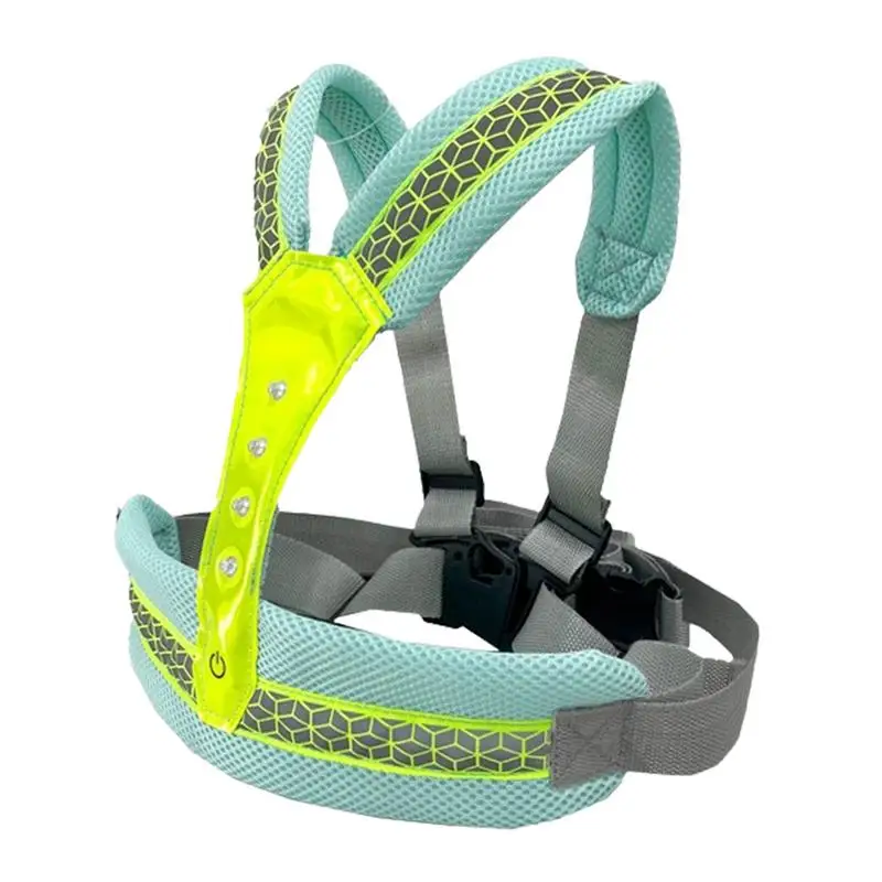 

Child Motorcycle Harness Adjustable Motorcycle Safety Strap Adjustable Breathable Shoulder Strap With Reflective Design And LED