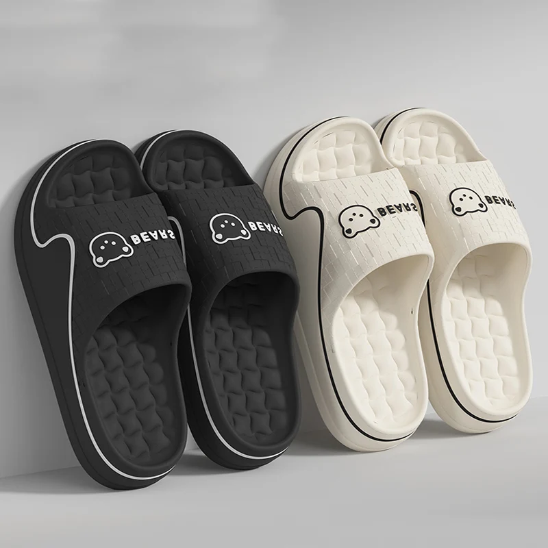 Women's Home Slippers Cute Cartoon EVA Indoor Home Bathroom Sandals Soft Sole Non-slip Summer Outdoor Beach Couple Shoes 2