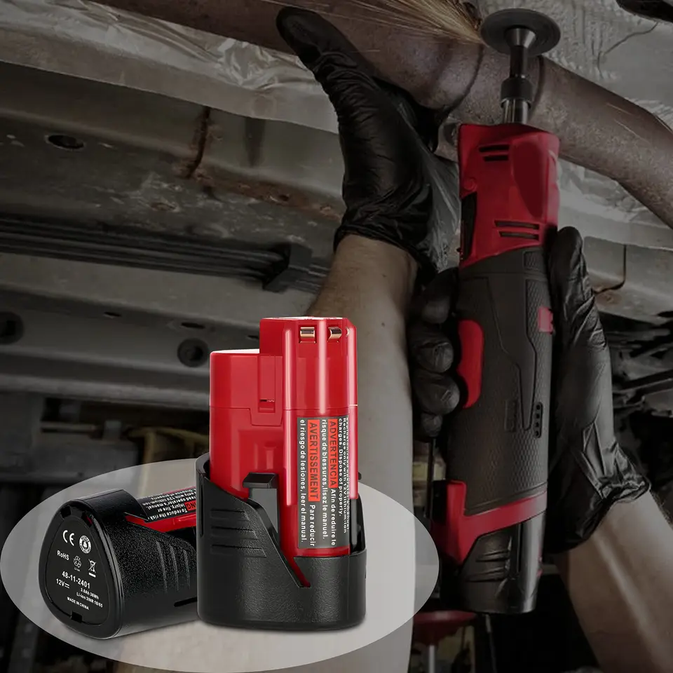 2 Pack 3Ah Lithium Replacement Battery for Milwaukee M12