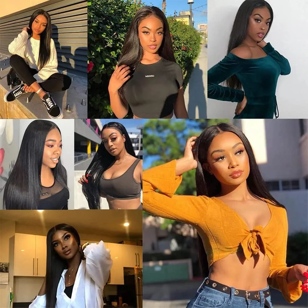 10A Brazilian Bundles Human Hair 100% Unprocessed Virgin Remy Hair Natural Black Bundles Weave Hair Extensions for Black Women