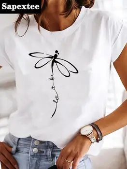 Abbigliamento donna estate T abbigliamento stampa moda Casual T-shirt lettera anni '90 tendenza carino manica corta donna donna grafica Tee