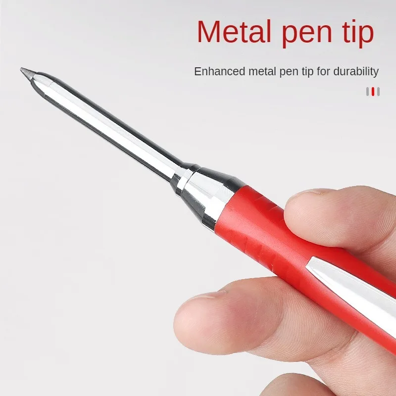 목공 건축용 샤프너 포함 기계식 연필, 긴 머리 목수 연필, 편지지, 2.8mm, 3 개/세트