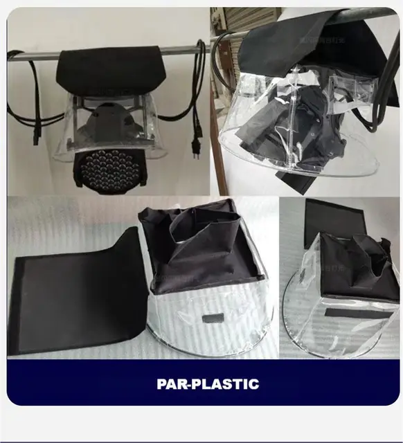 Copertura Antipioggia Per Teste Mobili - 4 Pezzi Trasparenti - Impermeabile, Pieghevole - Per Luci Da Palco 7R - Foto 10