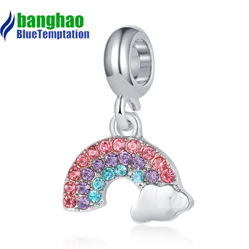 Wholesale DIY Fashion rainbow Charm for making accessories for jewelry alloy pendants bracelets beads DGB1309