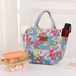 Stylish Canvas Thermal Lunch Tote (806LHW)