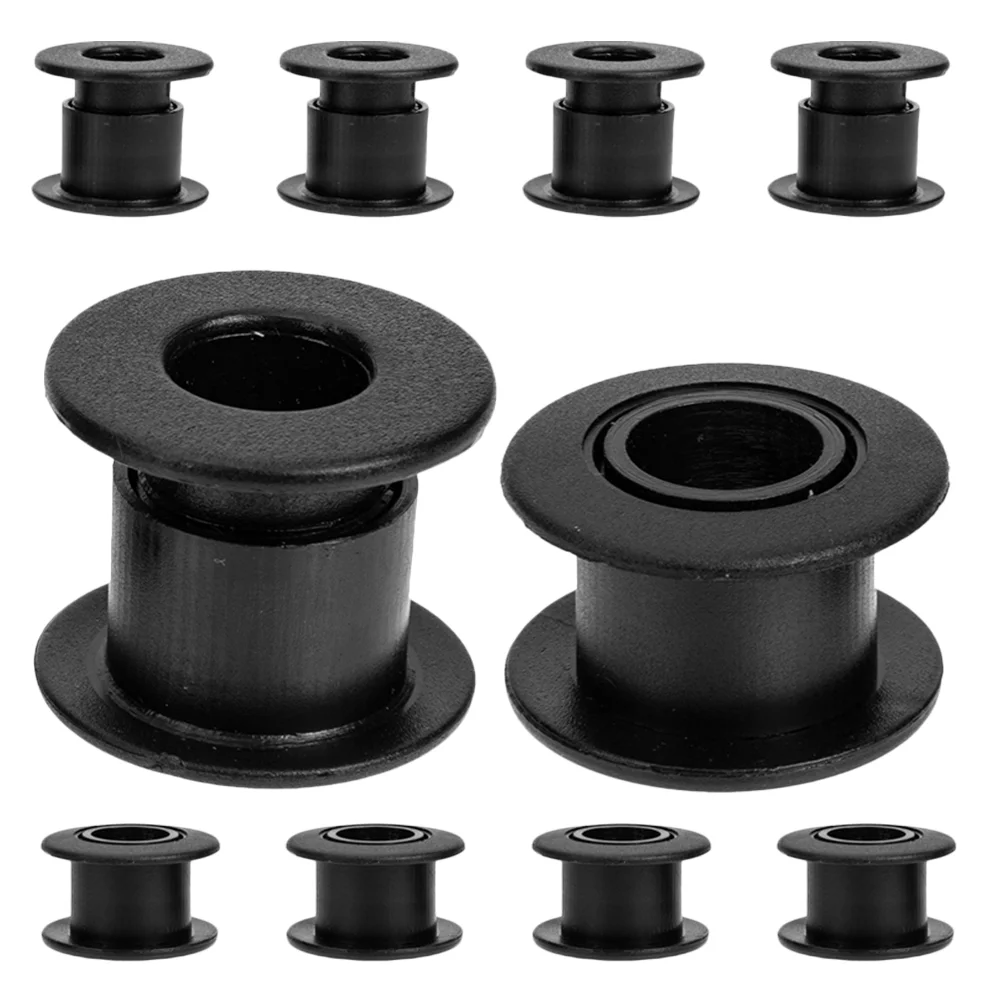 10 Paires De Roulements Pour Baby-foot - Diamètre 15.8 Mm - En Plastique Robuste Avec Bille En Acier - Design Noir Fileté