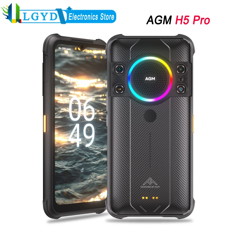 

AGM H5 Pro 4G сеть 6,52 ''Android 12 MTK Helio G85 Восьмиядерный 8 ГБ ОЗУ 128 Гб ПЗУ NFC Беспроводная зарядка Ночная камера 7000 мАч 48 МП