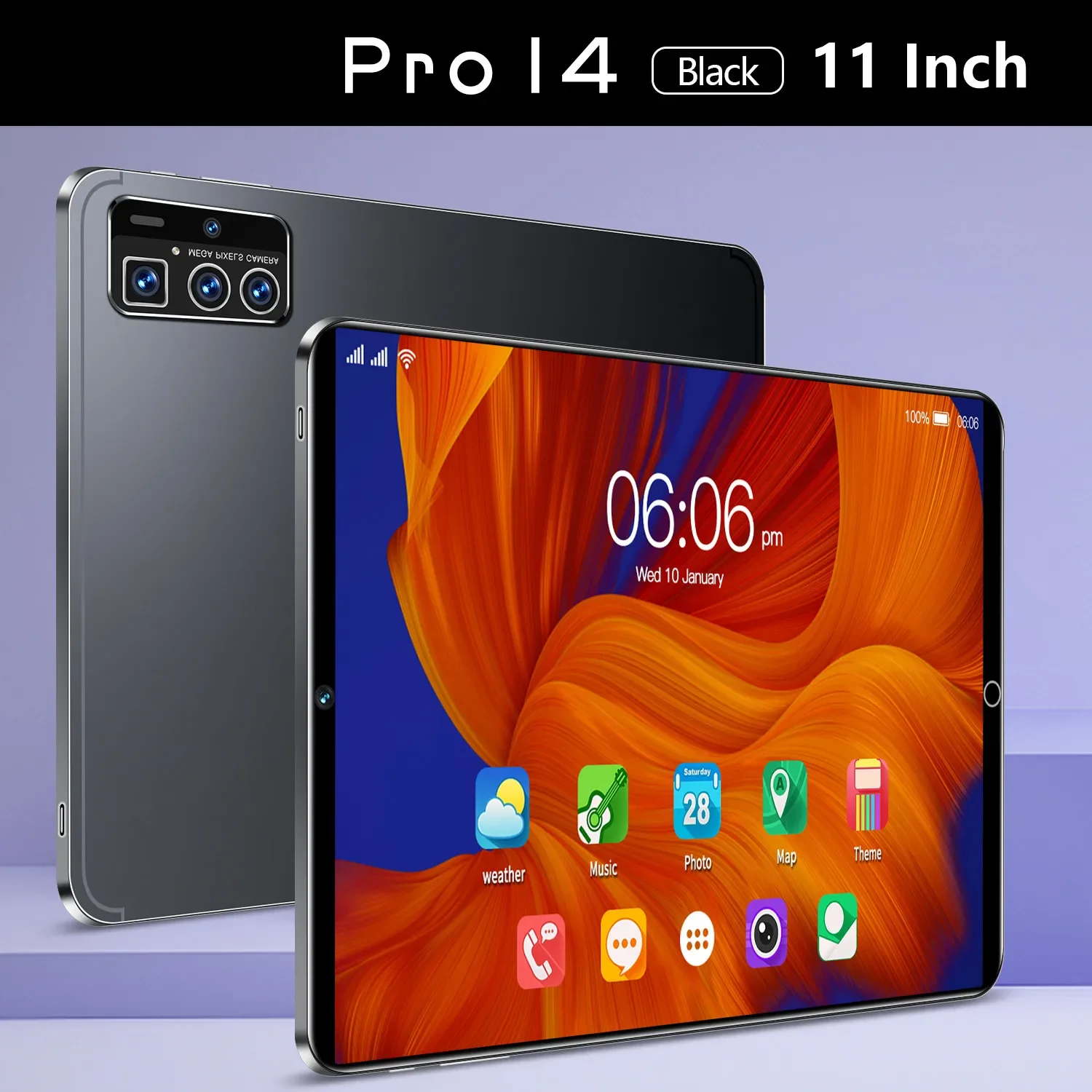 thumbnail image 1 of Tableta de 11 pulgadas, versión global 2023, Android 12, 16 GB, 1 TB, doble SIM, 10 núcleos, WPS, GPS, Bluetooth, red 5G, GPS, WPS, tableta, PC, iPad, 1 of 5