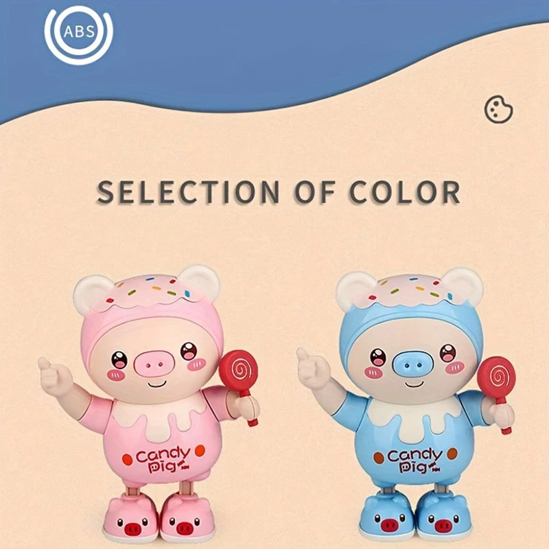 TNKIG-Upgraded Electronic Pets Pig Dancing Toy Doll, Electric Lighting Music Twisting Swing Left And Right Walking