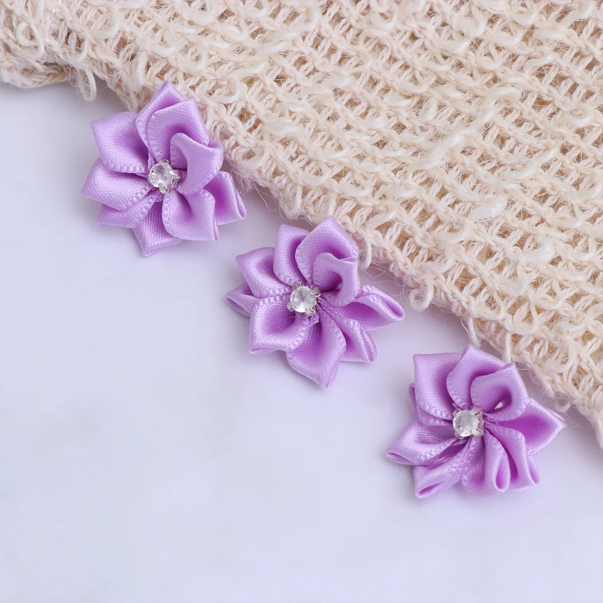 

50 Pcs Christmas Crafts Accessories Handmade Flowers for DIY Boots Ribbon Clothes Decor Toy Supplies Hat