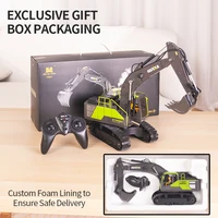 Huina new 339D 1:18 Alloy 13Channel Remote Control Excavator Version 2.4G Wireless Large Construction Vehicle Excavator Toys 1