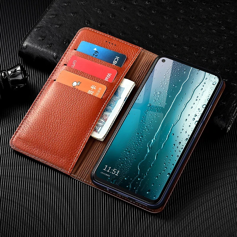 

Litchi Texture Genuine Leather Magnetic Flip Cover For XiaoMi Redmi K20 K30 K30s K30i K40s K50 Pro Plus Ultra Gaming Case Walle