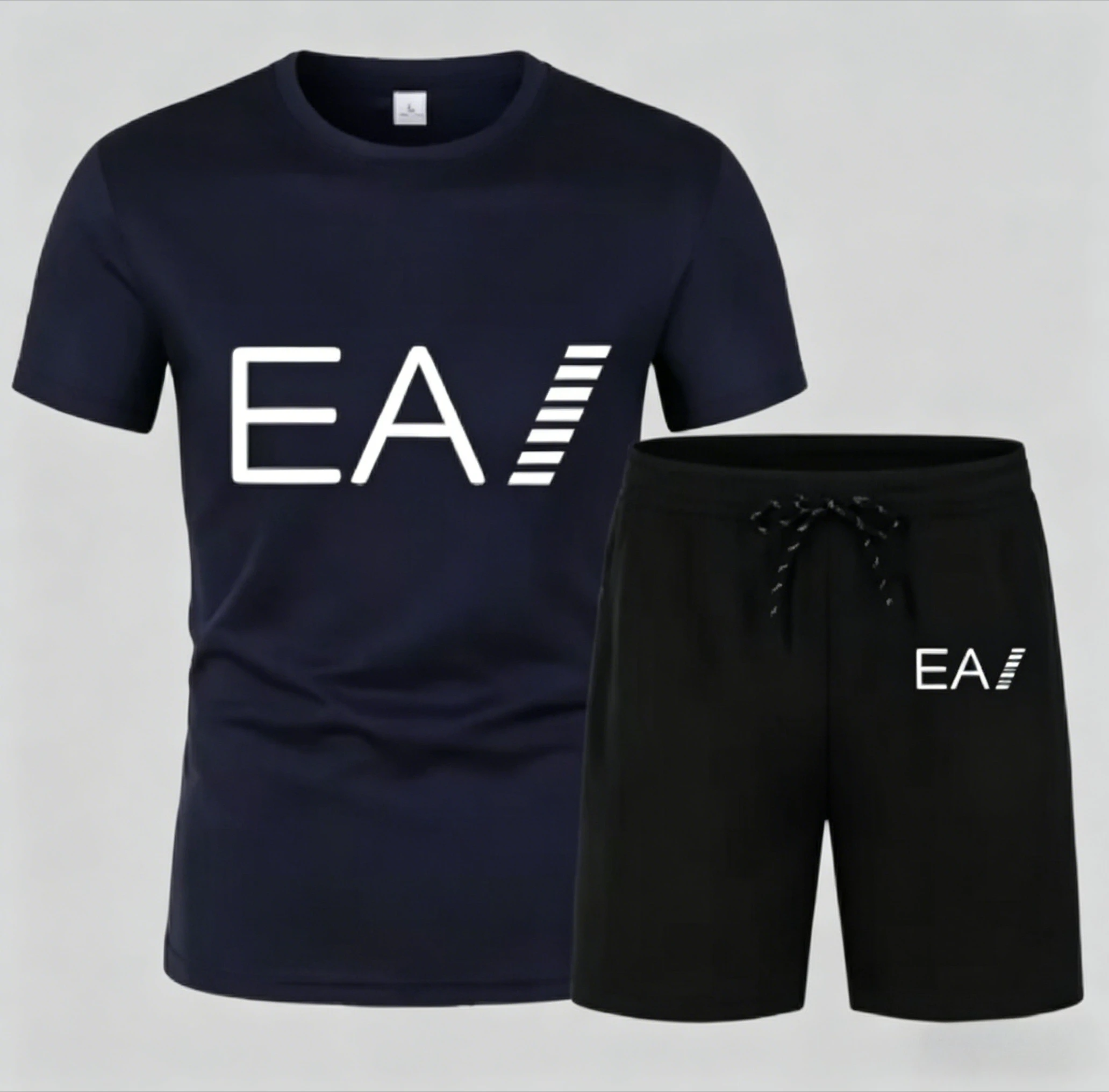 Men's Set Summer T-shirt Sports and Leisure Set