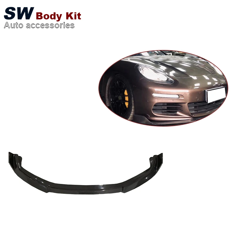 

Carbon Fiber Front Bumper Lip for Porsche Panamera 2014-2016 FRP Front Bumper Splitter Lip Diffuser Cover Trim Body Kit