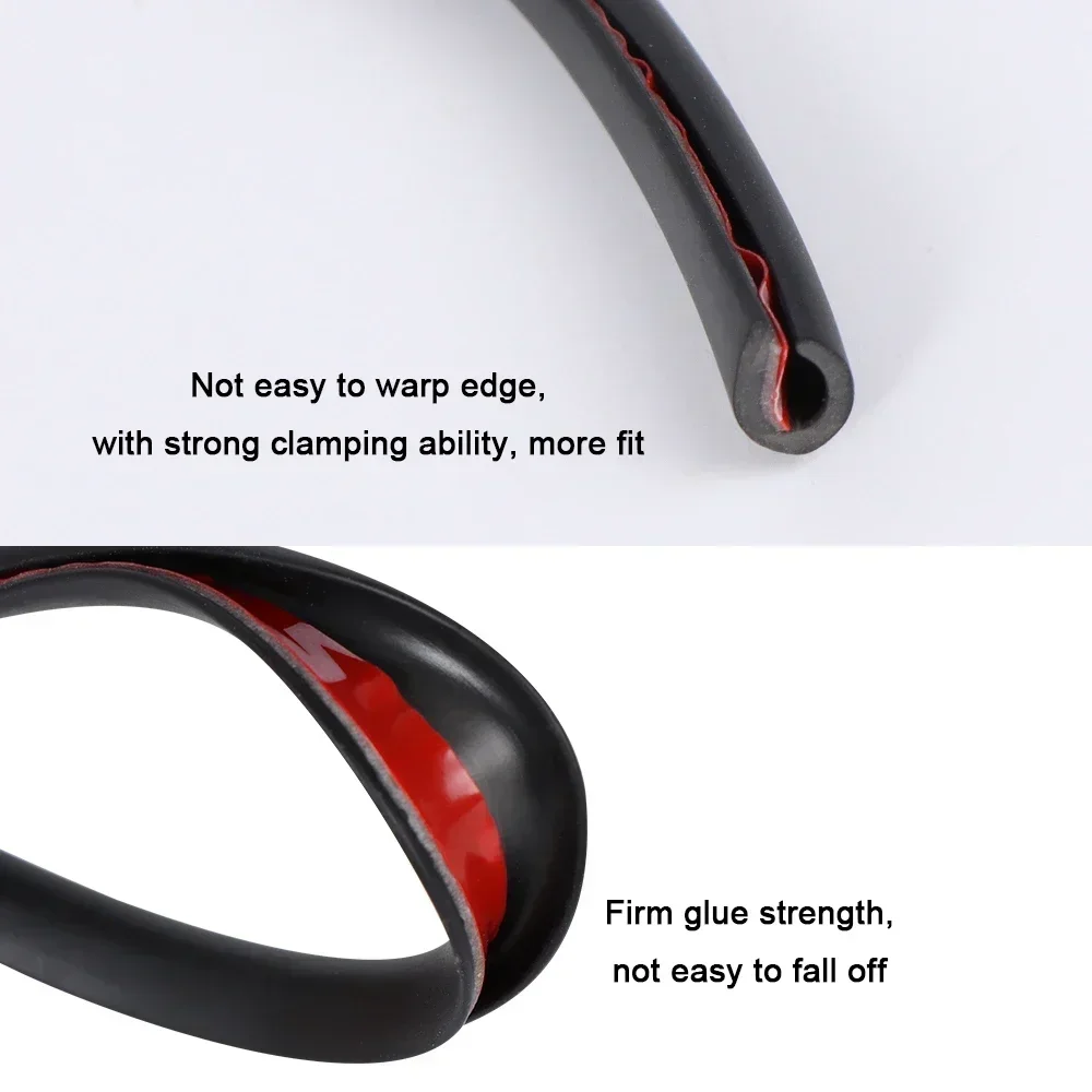 Durable 5M U-Type Rubber Car Door Protector Anti-Collision Strip