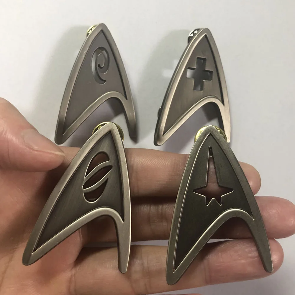 Cosplay Command Division Badge Starfleet Pins Science Engineering Medical Metal Brooch Accessories Costume Props