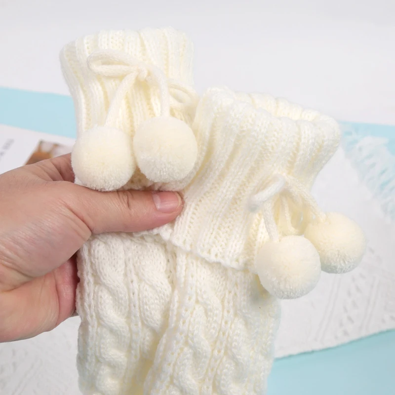 Soft Knitted Toddler Leg Covers Baby Cute Calf Leg Warmers for Kids Girls Fashion Children Pile Sock Winter Lolita Knee Socks