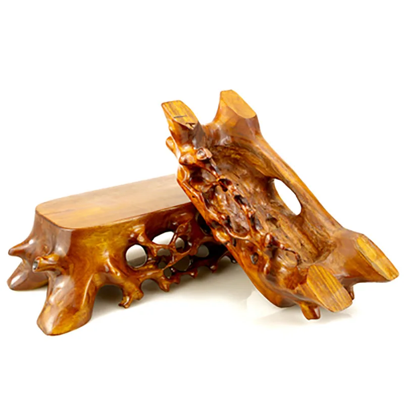 Handmade fish tank base, strange stone base, solid wood root carving artwork, living room decoration