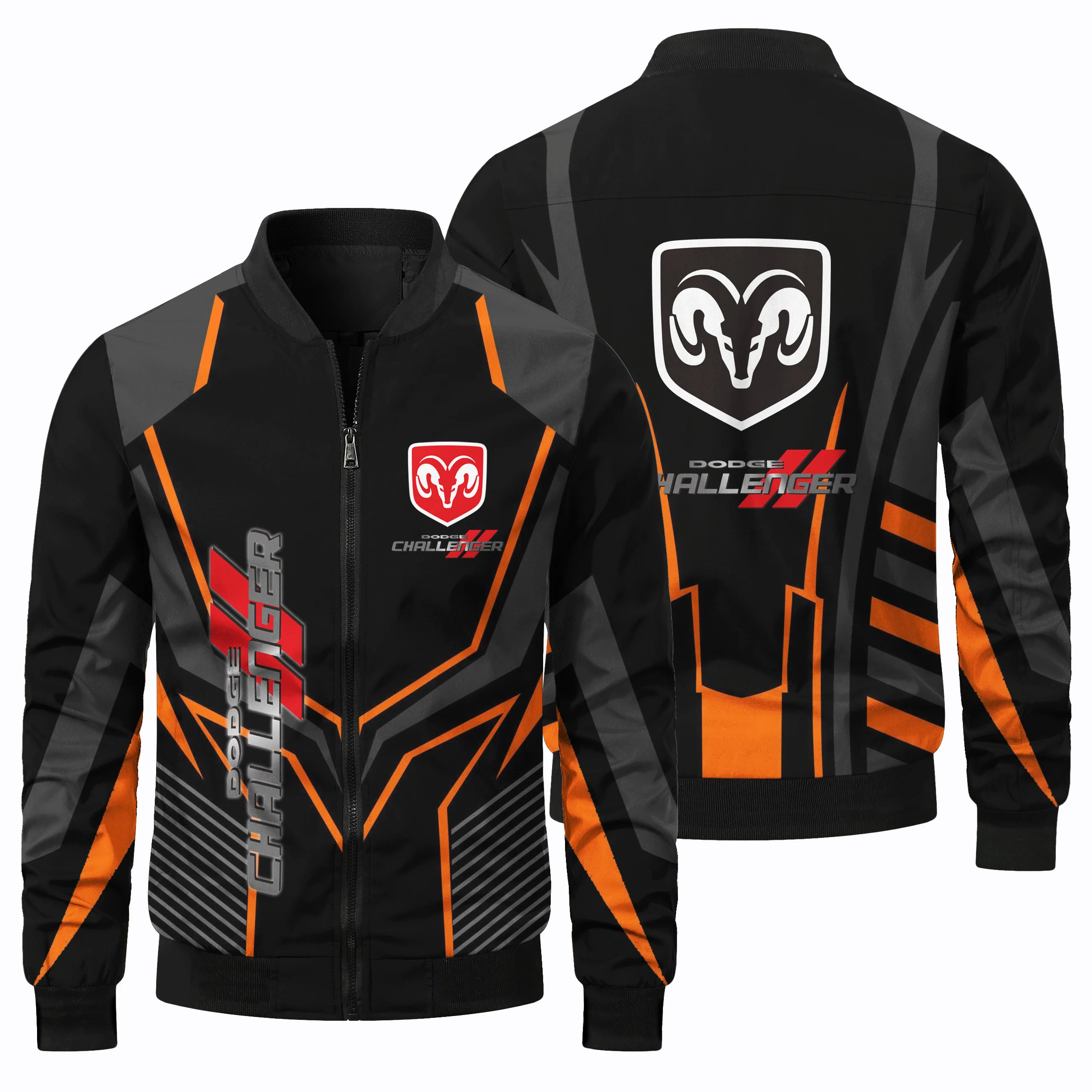 thumbnail image 5 of Chaqueta de vuelo de manga larga con estampado 3D para hombre, para primavera y otoño, para acampar al aire libre, ciclismo todoterreno, con cremallera y cuello redondo, 5 of 5