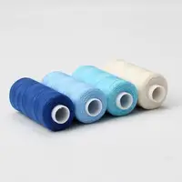 Rouleau de fil à coudre Durable 400 Polyester, 6 couleurs/ensemble, pour Machine, broderie à la main 5