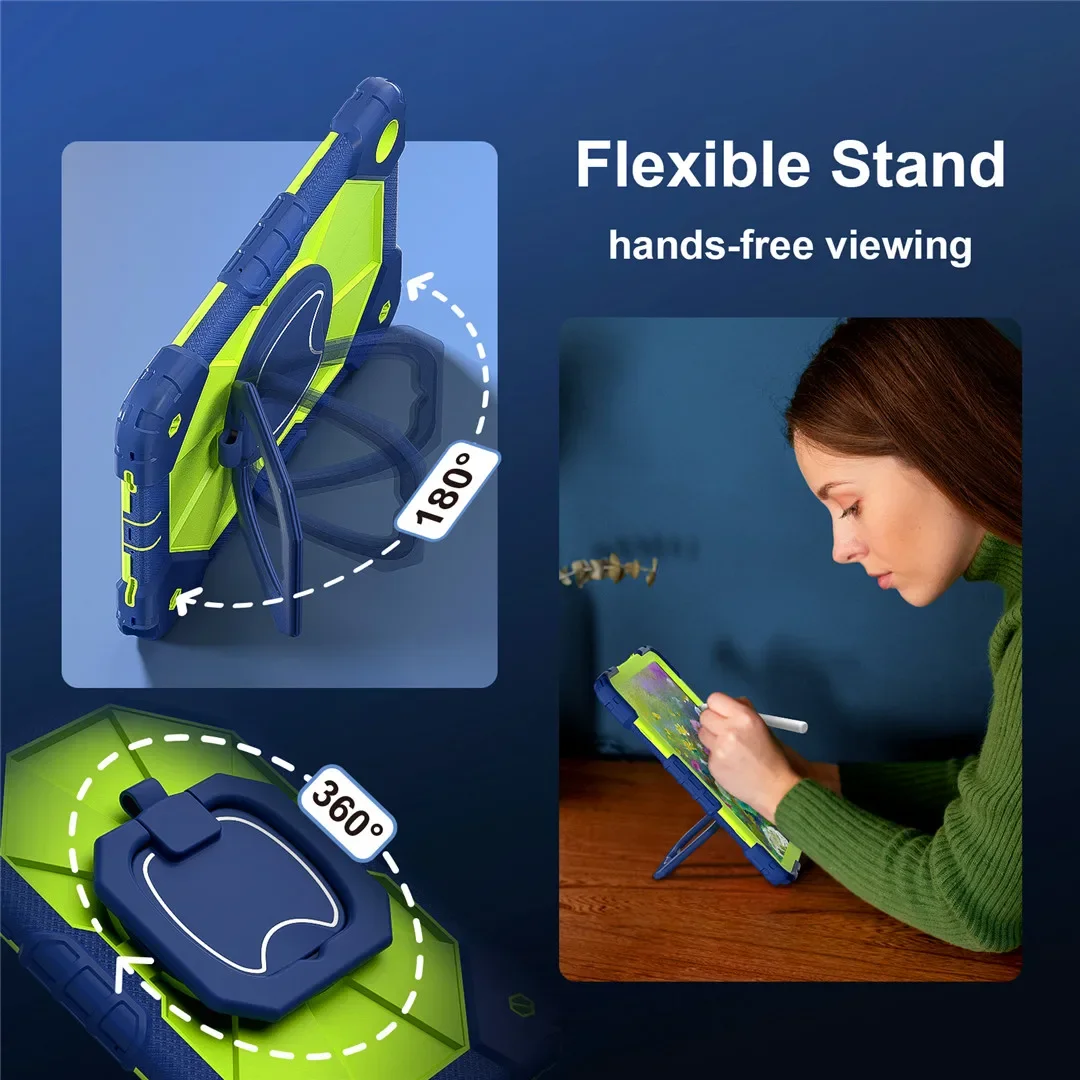 Kids Case For Samsung Galaxy Tab A9 Plus 11 inch 2023 X210/X215 216 Tab S11 A8 10.5 A11 Tablet Kickstand Shockproof Rugged Cover — view 5