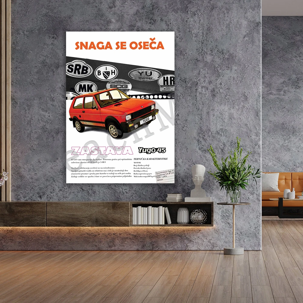 Yugo Zastava Yugoslavia Nostalgic Car Poster Vintage Old Time