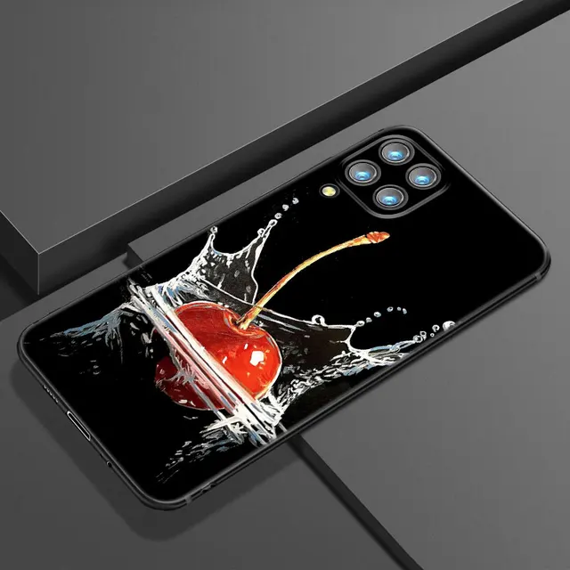 Red Cherry Case For Samsung Galaxy M11 M12 M21 M22 M30 M31 S M32 5g M51 M52 Note 10 Lite Ultra J4 J6 Plus J8 18 Black Cover Phone Case Covers Aliexpress