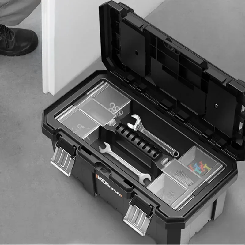 Portable Waterproof Tool Boxs Shockproof Large-capacity Multifunctional With Buckle Hard Empty Toolbox Plastic Tool Carry Case 6