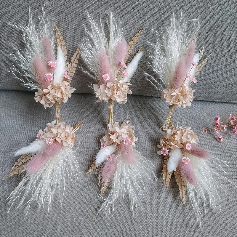 

Mini Dried Flower Bouquet Set of 6 for Boho Floral Wedding Table Centerpieces Tiny Dried Flowers for Crafts Birthday Cake Decor