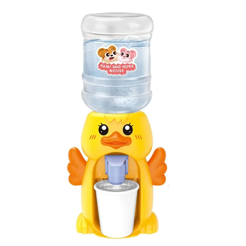 Mini Water Dispenser Machine Toy Kid Simulation Animal Dollhouse Pretend Play Kitchen Supplies Beverage Cute Gift Duck Bunny Miniature Doll House Supplies Water Dispenser Toys Children Pretend Play Toys