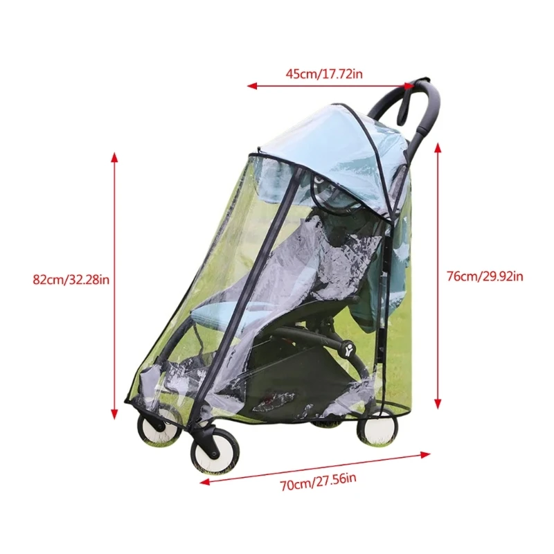 Transparent Baby Strollers Rainproof Cover Weather Proof & Portable Protective Sleeve Full Protections Rain Case
