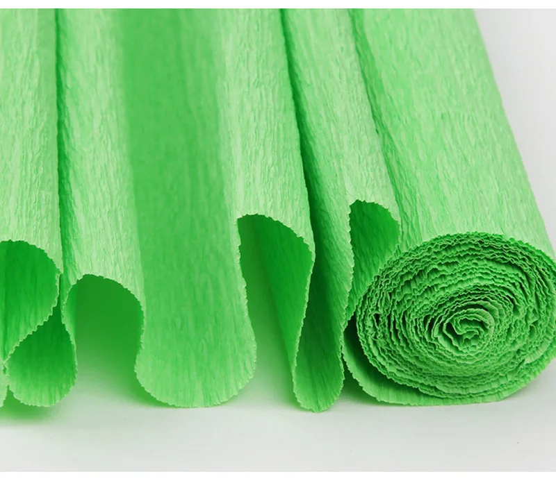 50x250cm Colored Crepe Paper Roll Origami Crinkled Crepe Paper