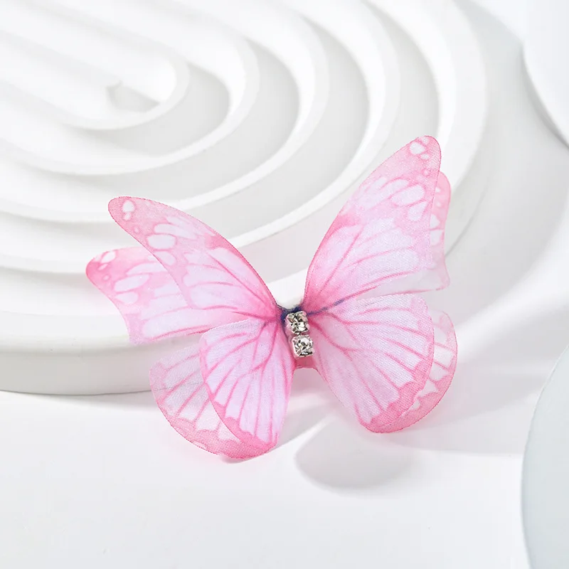 5cm 20pcs 3D Butterfly Appliqué Mesh Patch for DIY Crafts and Decorations