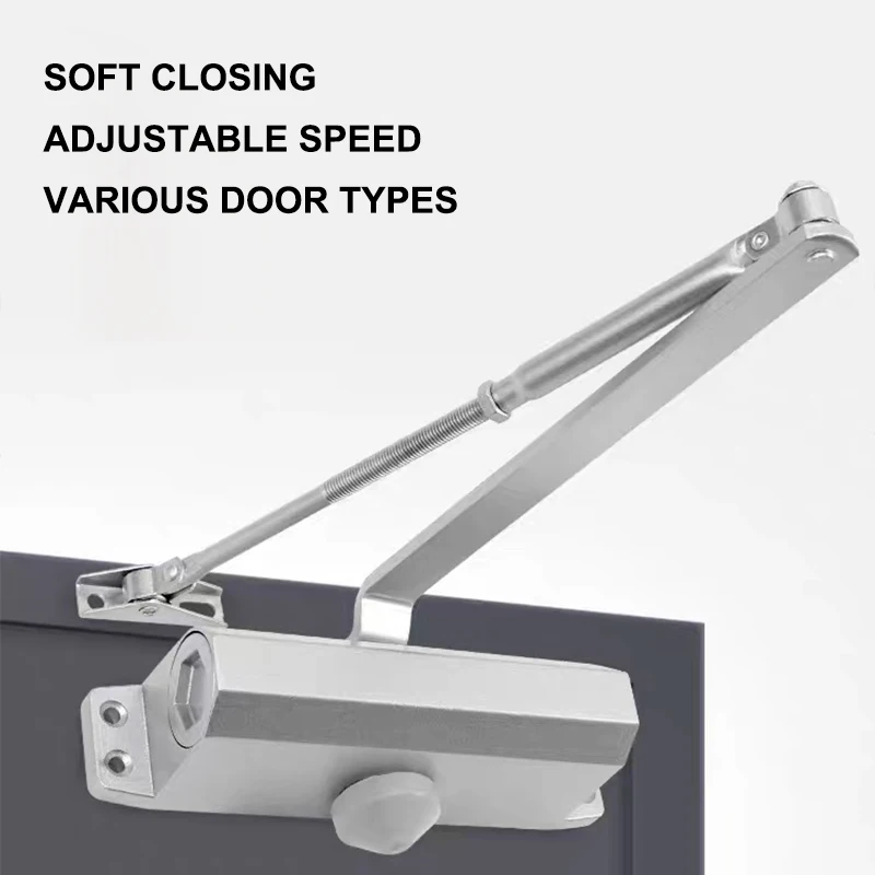 Hydraulic er Door Closer 25KG To 80KG Adjustable Speed Door Closing Equipment Mute Soft Closing Hardware