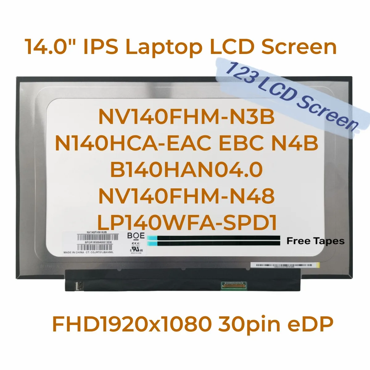 NV140FHM-N41 Laptop LCD Scherm FHD (1920x1080) Mat 14.0
