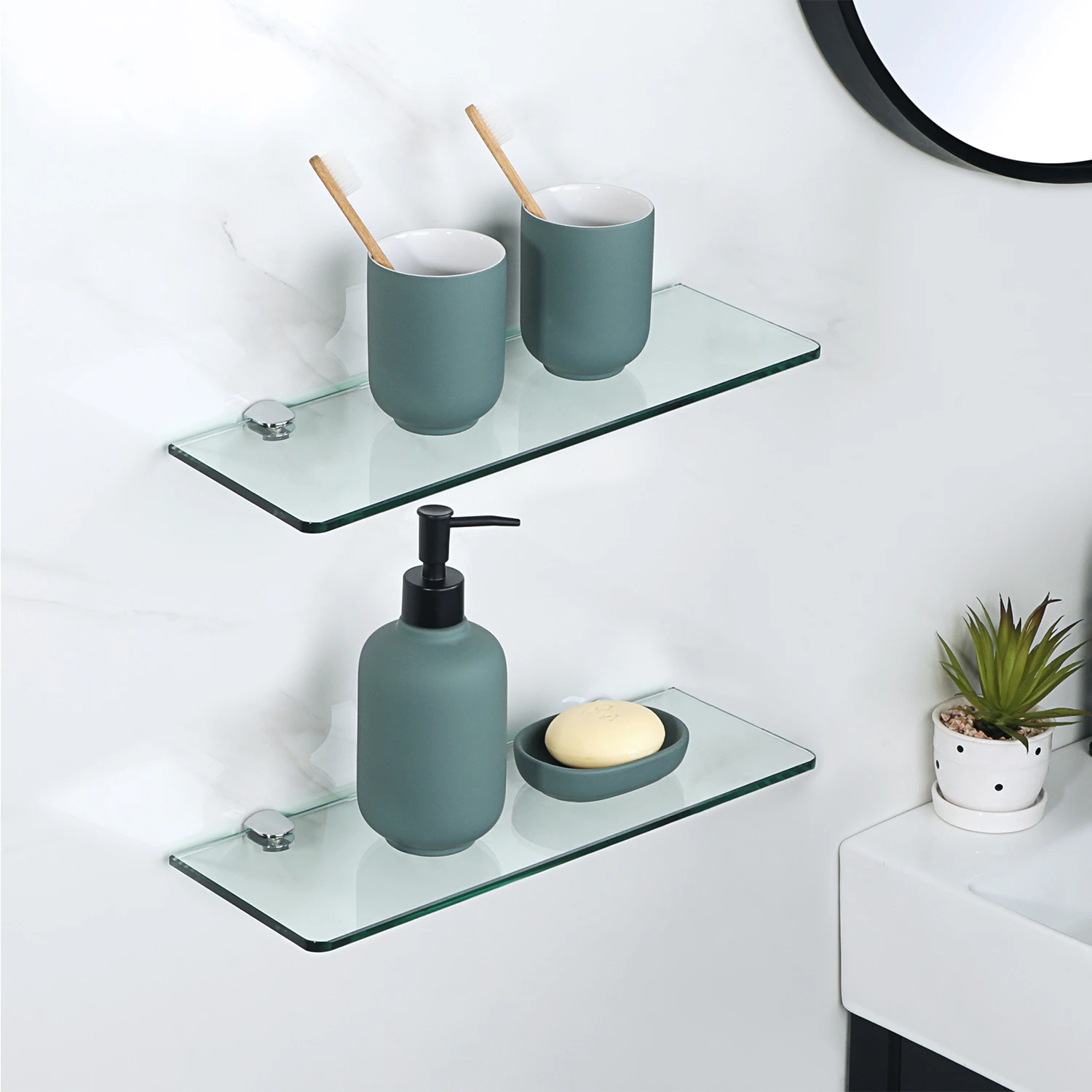 Tempered Glass Bathroom Glass Shelf