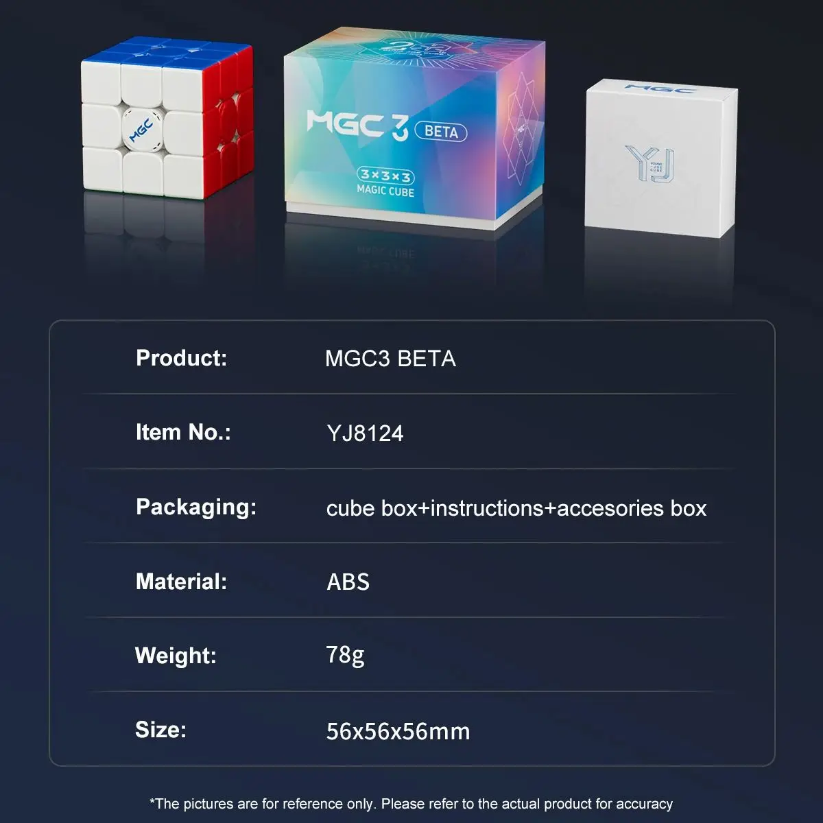 Speed Cube Magic Cube Puzzle Puzzle Cube Magic Puzzle Toy Puzzle Toys YJ MGC Beta 3x3x3 Magnetic Maglev Ball Core UV Stickerless Professional 3x3