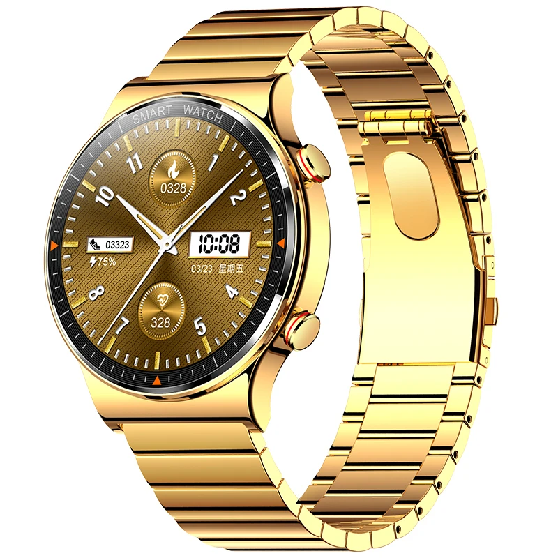 2022 New REX GT AMOLED Screen Smart Watch Men Always-on Display Music Playback Bluetooth Call Waterproof Heart Rate Smartwatch 