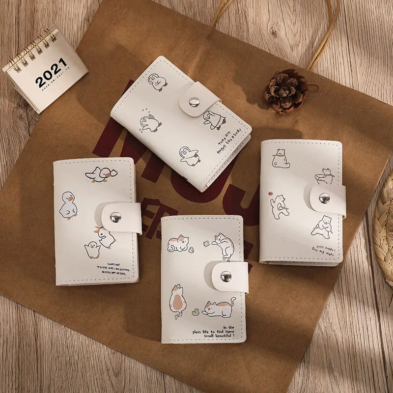 26 Slots Card Holder Business Card Photocards Holder Kawaii Credit Bank Card Case Portable Cash Clutch Wallet Desk Organizer