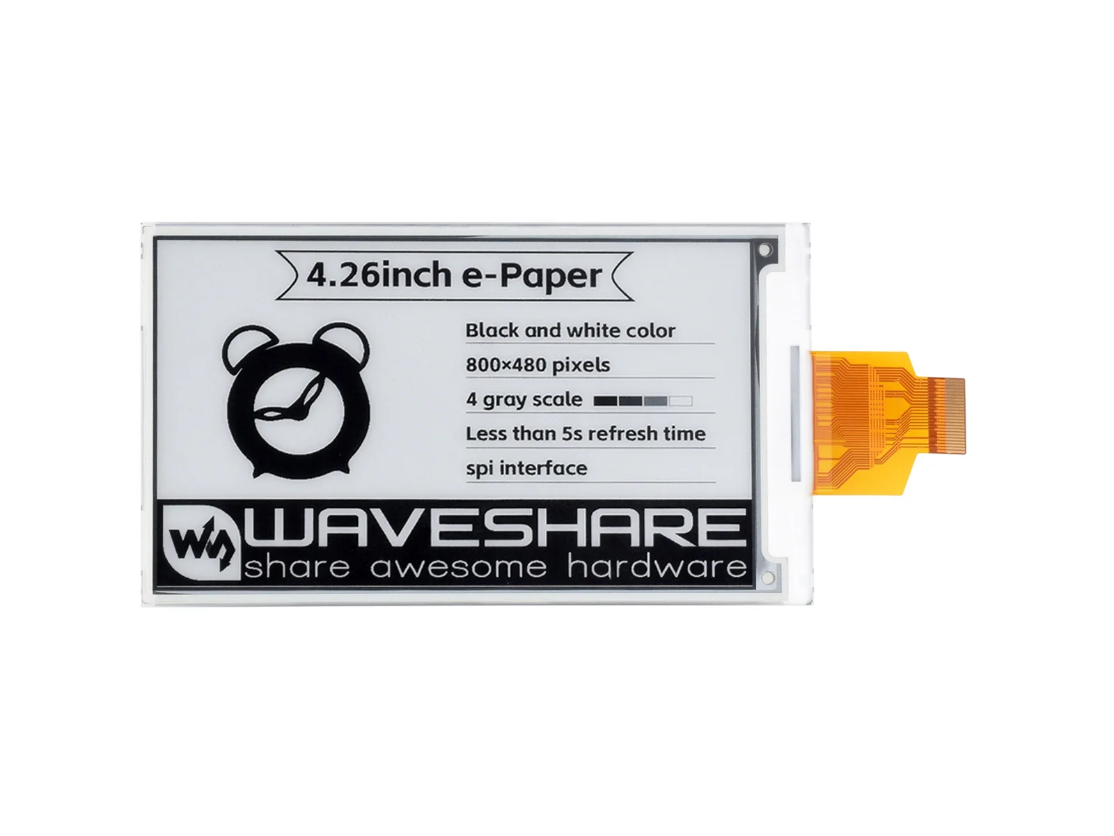 Waveshare 4.26 ġ    ÷, 800x480, , SPI ,  ̿ ,  þ߰