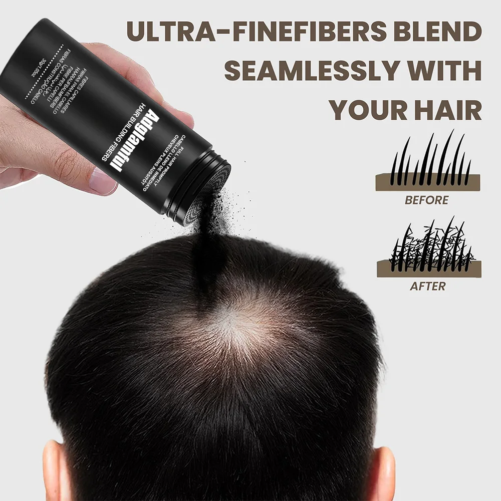 Polvere di fibra per capelli Adglamful 30 g: ispessimento istantaneo, capelli densi, resistente al vento/sudore, tenuta 24 ore, per capelli sottili